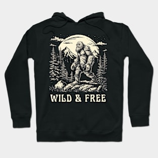 Wild and Free Bigfoot Graphic Hoodie